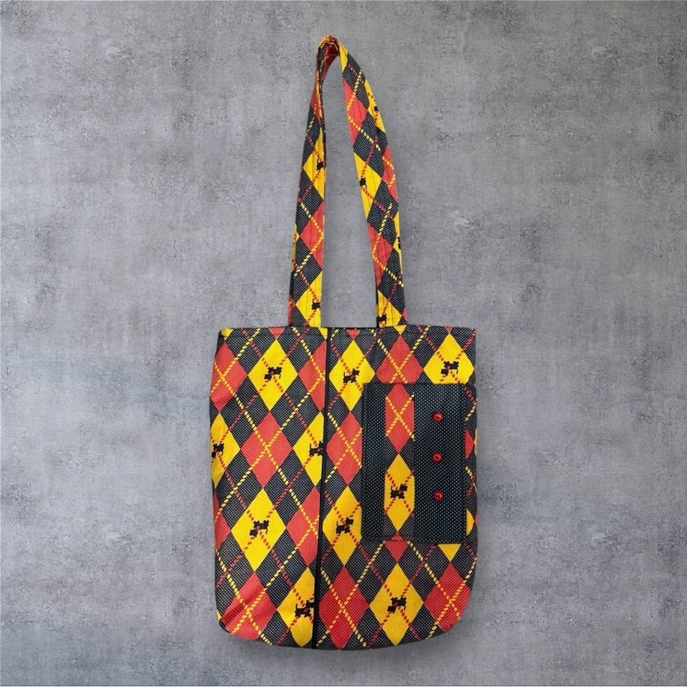Handcrafted Scottie Cotton Tote - Picture 2 of 11